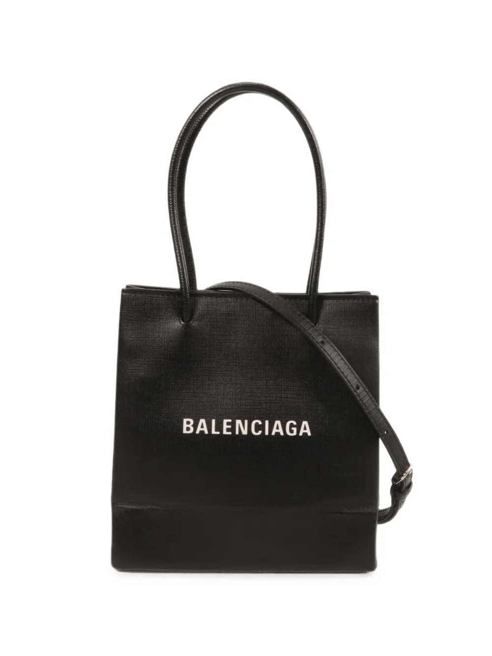 Balenciaga Pre-Owned XXS shopping leather tote bag - Nero