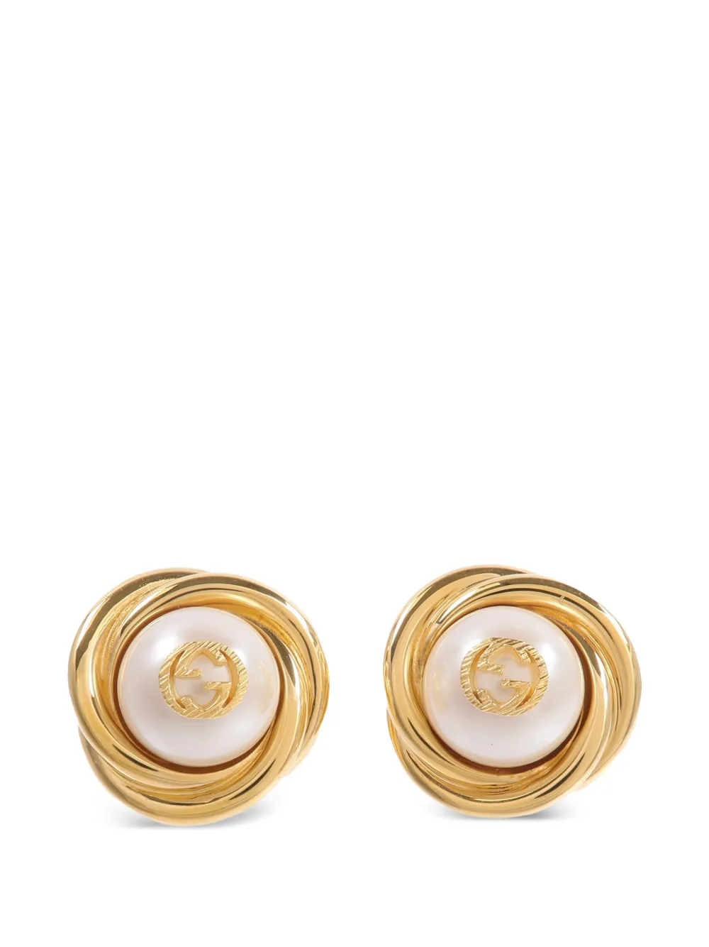 Gucci Pre-Owned boucles d'oreilles clips Interlocking G Gucci Pre-Owned boucles d'oreilles clips Interlocking G
