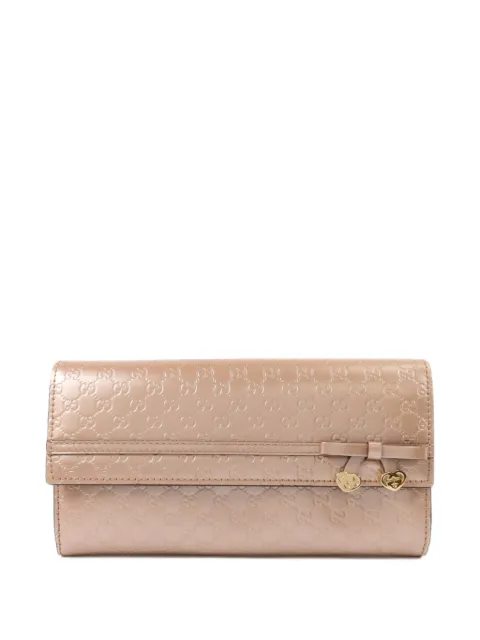 Gucci Pre-Owned Guccissima bow long wallet
