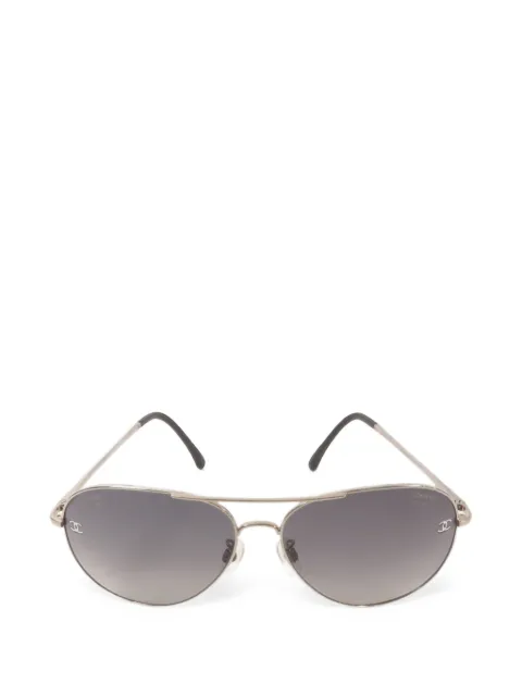 CHANEL Pre-Owned CC pilot-frame sunglasses