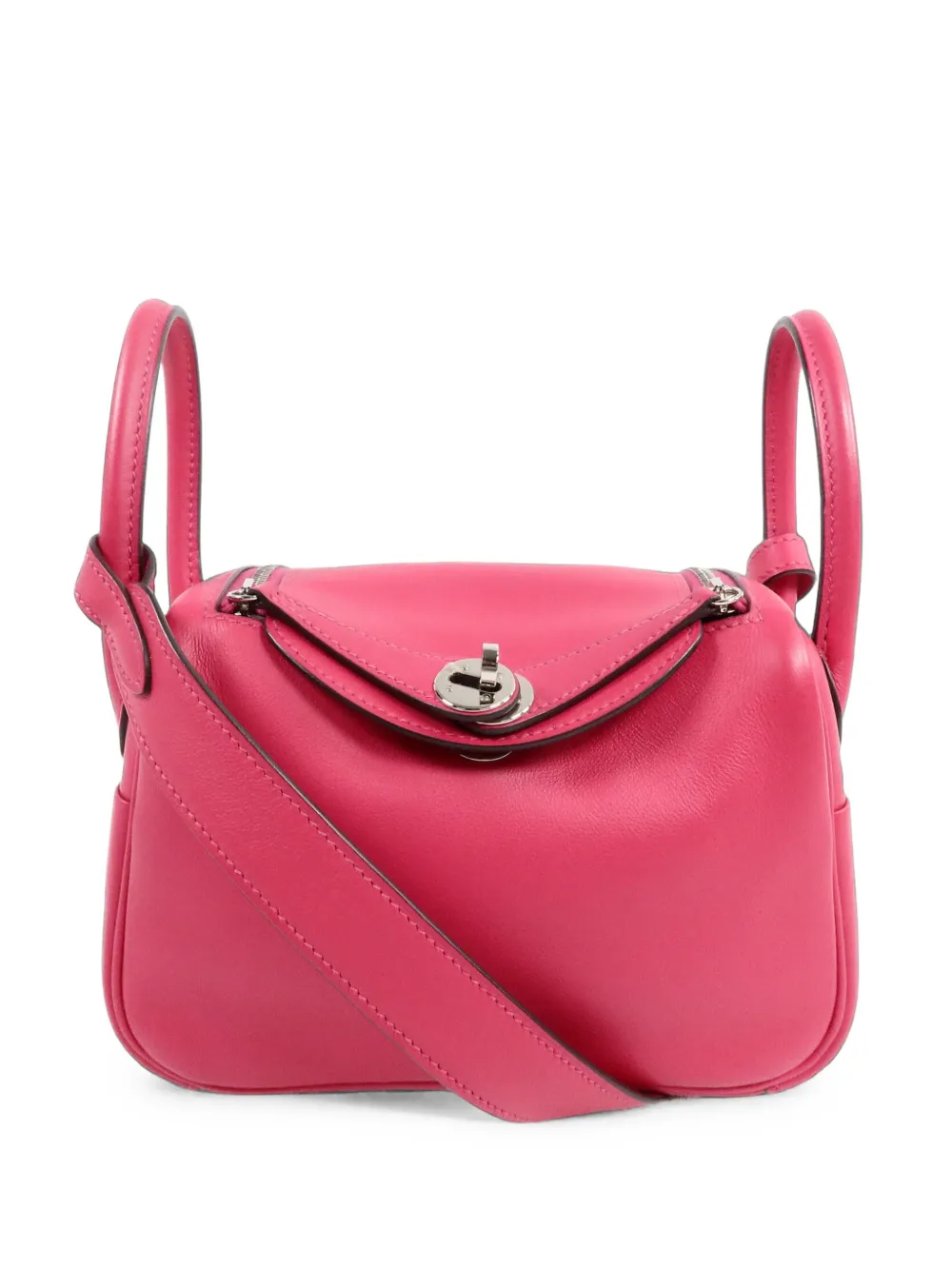 Hermès Pre-Owned 2021 mini Lindy leather shoulder bag - Rosa
