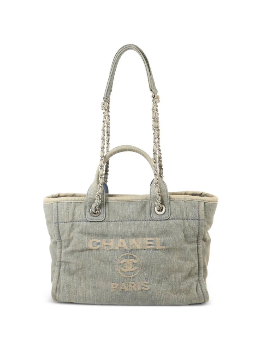 CHANEL Pre-Owned Deauville denim tote bag - Blu