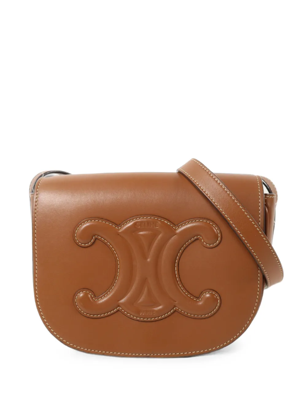 Celine Pre-Owned Folco Cuir Triomphe mini bag - Marrone