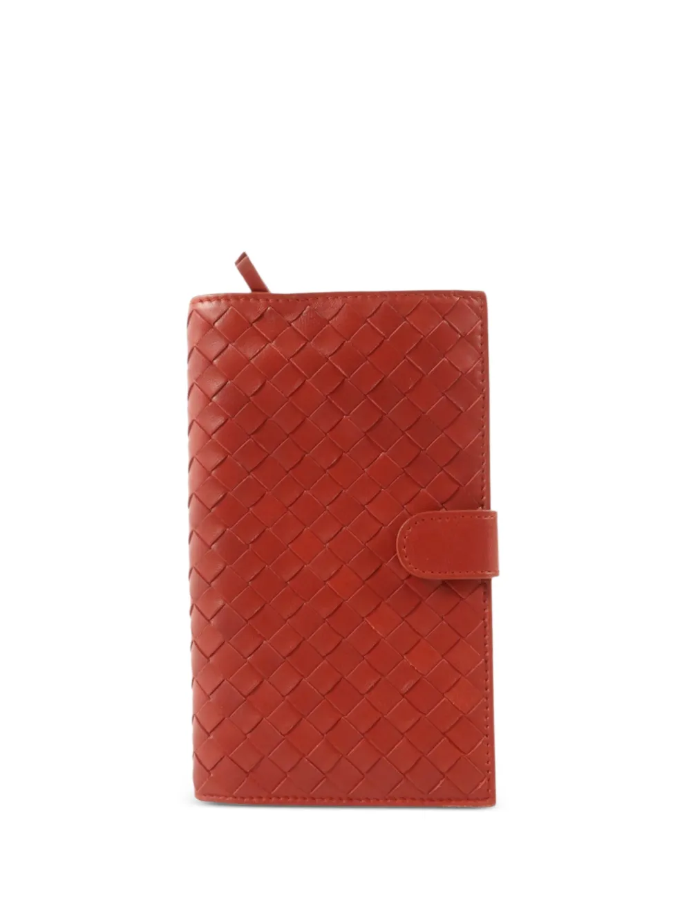 Bottega Veneta Pre-Owned Portemonnaie mit Intrecciato-Muster - Rot