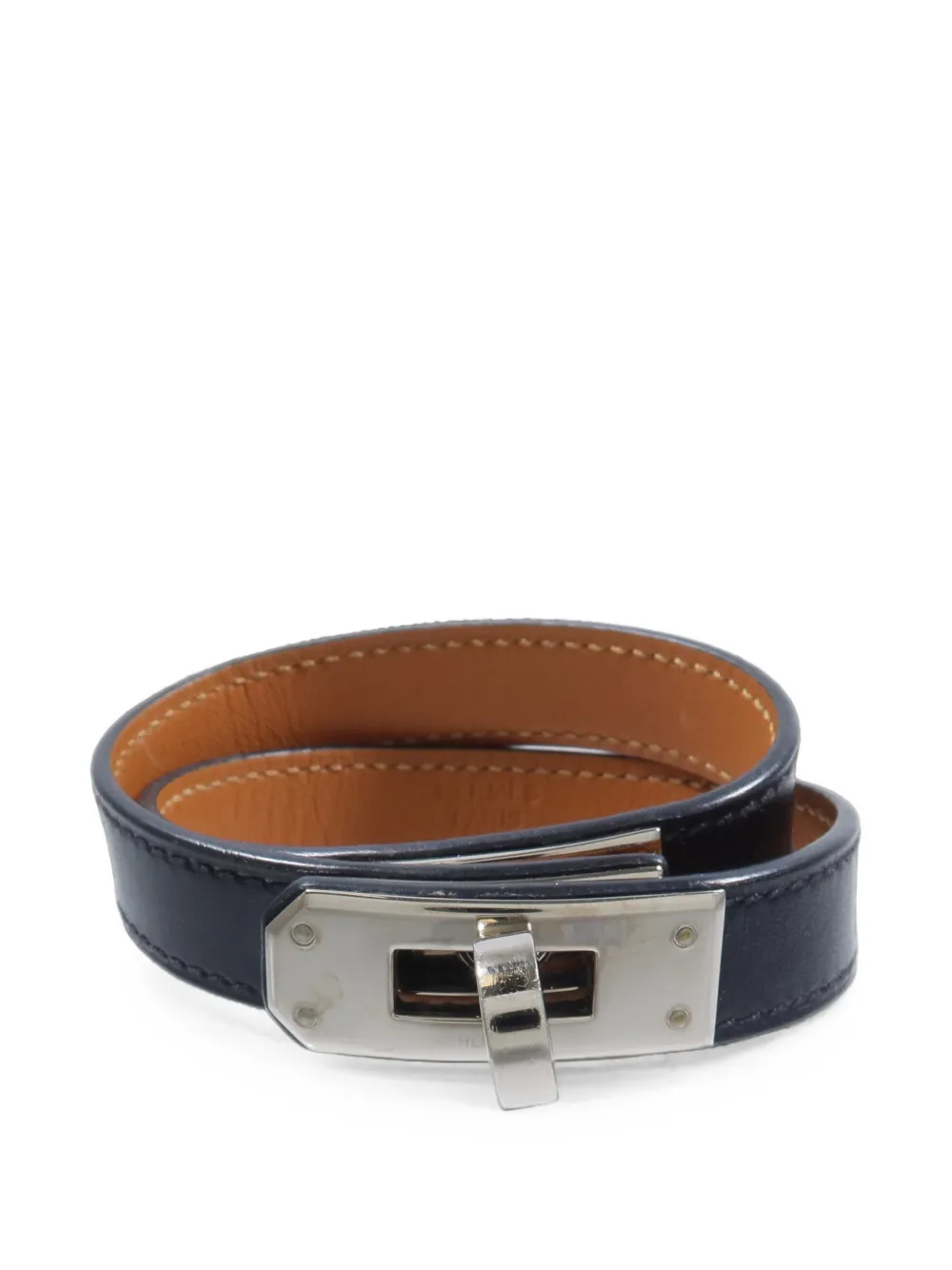 Hermès Pre-Owned 2014 Kelly Double Tour leather bracelet - Argento