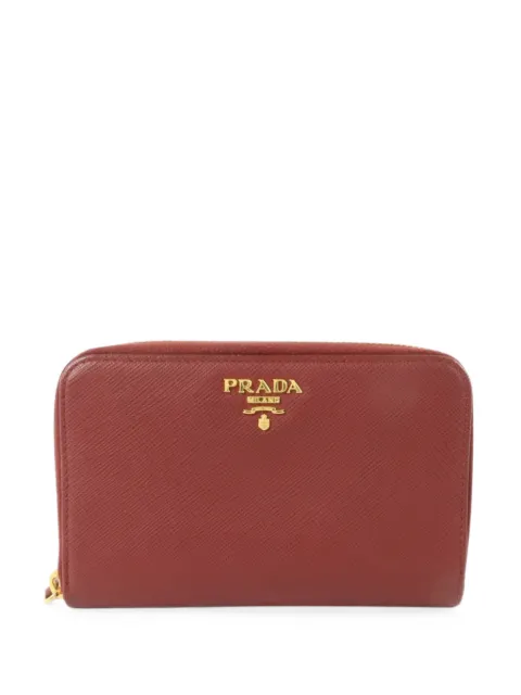 Prada Pre-Owned Saffiano leather zip-around wallet