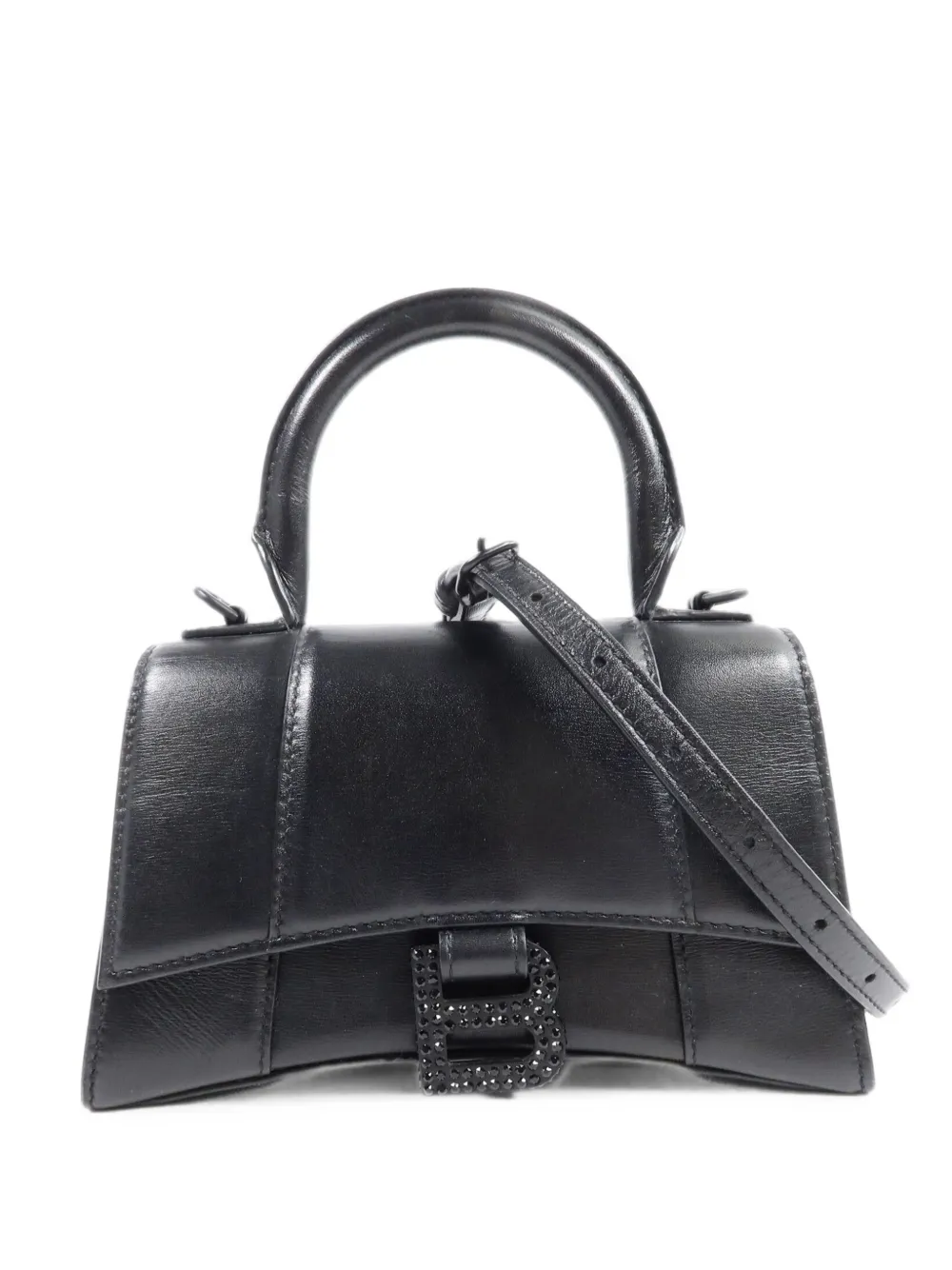 Balenciaga Pre-Owned Hourglass XS crystal-embellished tote bag - Nero