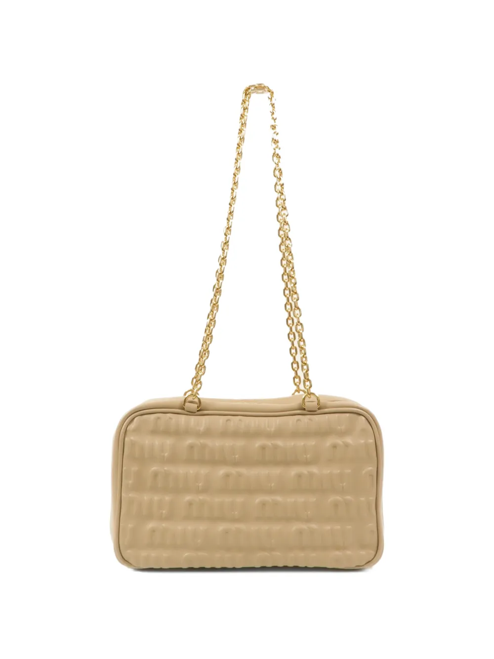 Miu Miu Pre-Owned Softy logo chain shoulder bag - Toni neutri