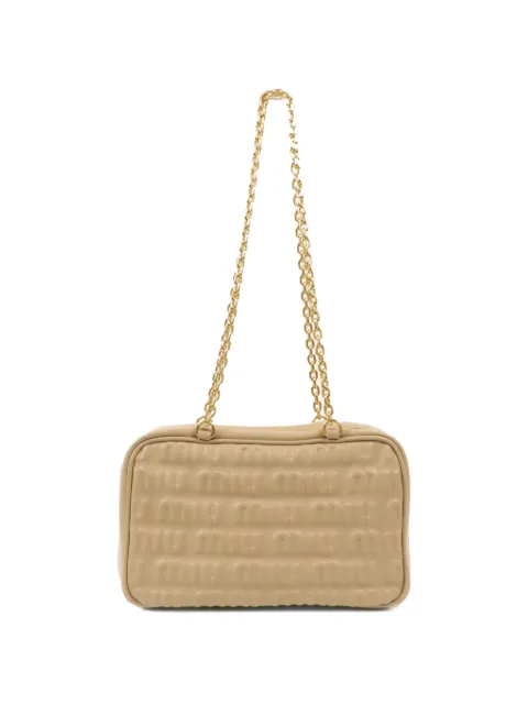 Miu Miu Pre-Owned Softy logo chain shoulder bag