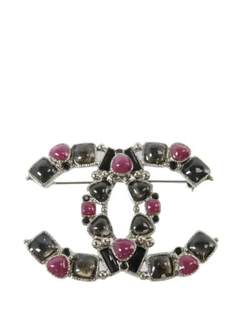 CHANEL Pre-Owned CC turn-lock brooch