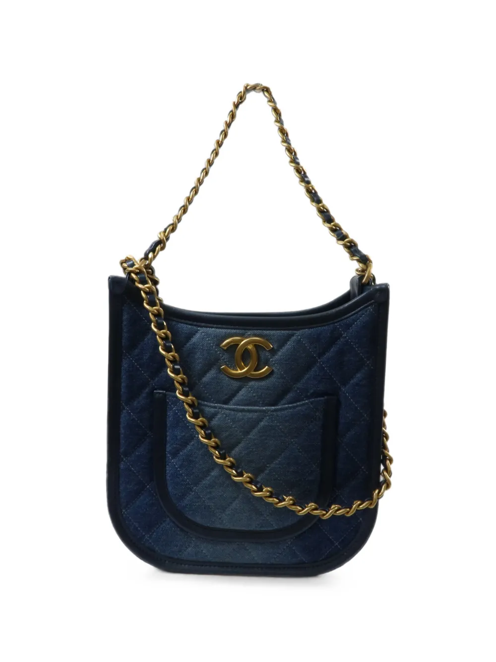 CHANEL Pre-Owned CC quilted shoulder bag - Blu