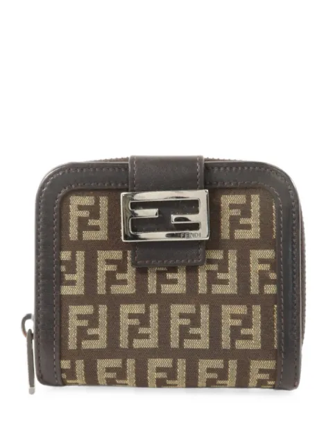 Fendi Pre-Owned Zucca FF-logo bifold wallet