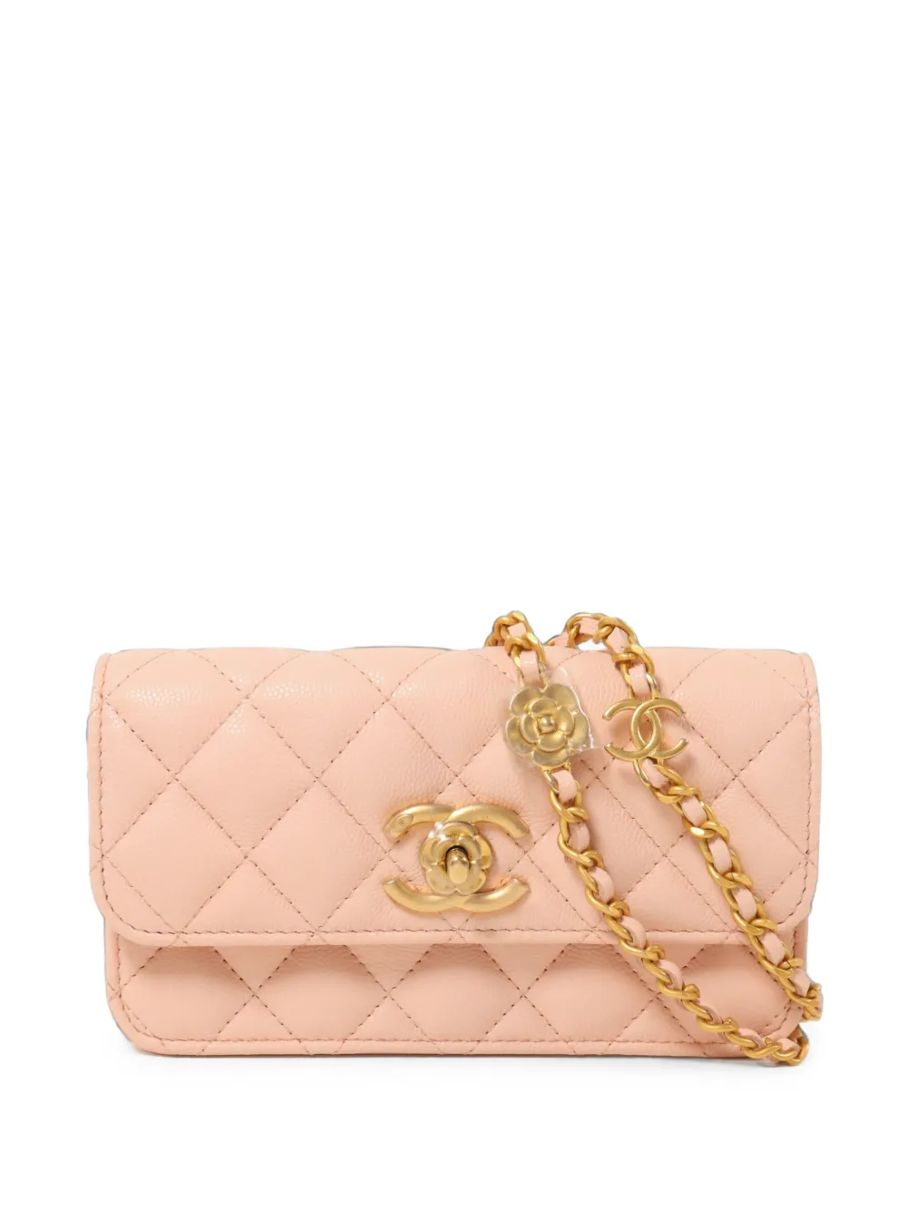 CHANEL Pre-Owned Sweet Camellia CC flap phone bag - Rosa
