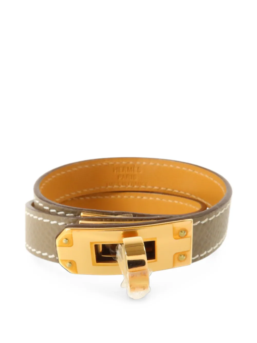 Hermès Pre-Owned 2023 Kelly Double Tour leather bracelet - Oro