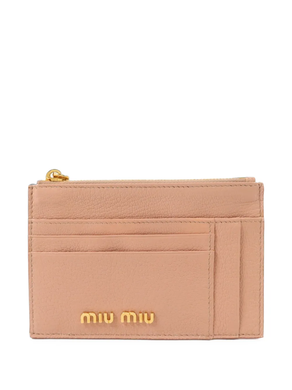 Miu Miu Pre-Owned logo-plaque card case - Rosa