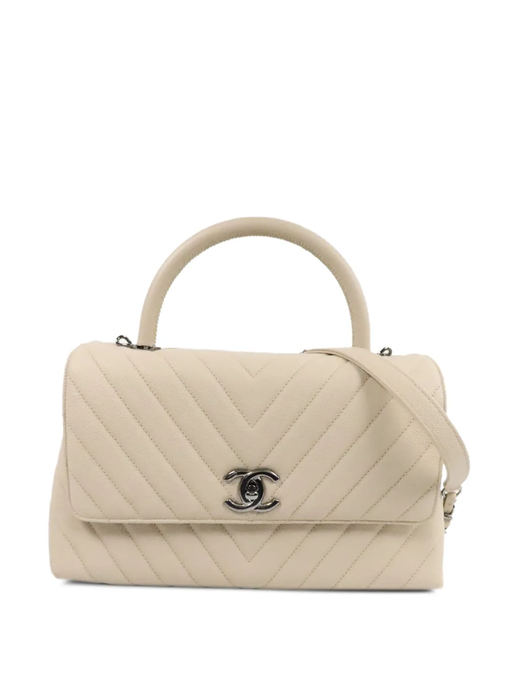 CHANEL Pre-Owned medium Coco Handle shoulder bag - Toni neutri