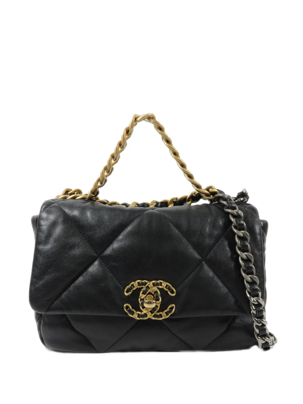 CHANEL Pre-Owned small C19 CC turn-lock shoulder bag - Nero