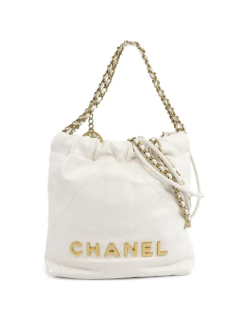 CHANEL Pre-Owned C22 mini quilted leather tote bag