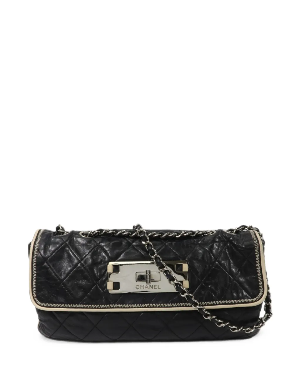CHANEL Pre-Owned 2.55 East West flap shoulder bag - Black