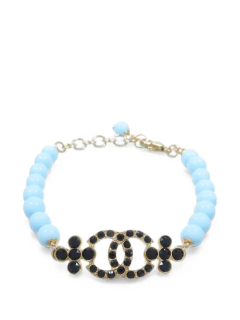 CHANEL Pre-Owned CC crystal bracelet