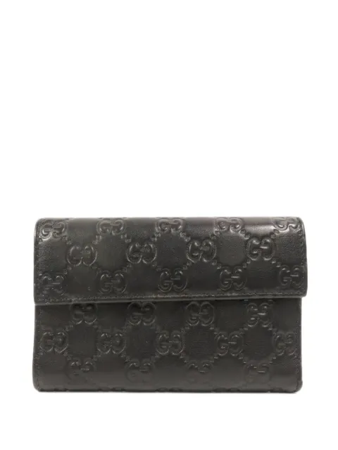 Gucci Pre-Owned logo-print flap wallet