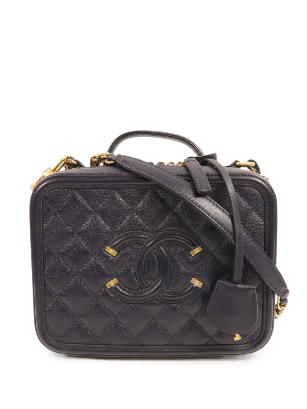CHANEL Pre-Owned CC Filigree Vanity Case shoulder bag - Blu