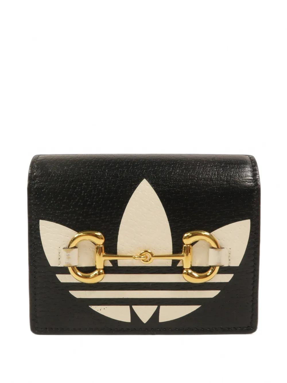 Gucci Pre-Owned x adidas Horsebit Portemonnaie mit Logo-Print - Schwarz