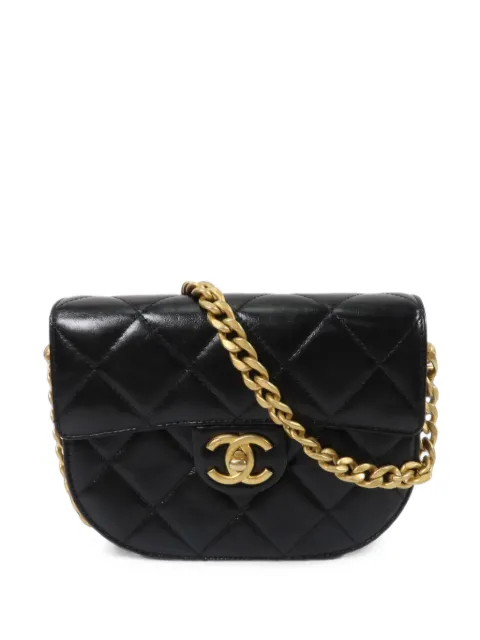 CHANEL Pre-Owned bolso acolchado con cierre giratorio CC