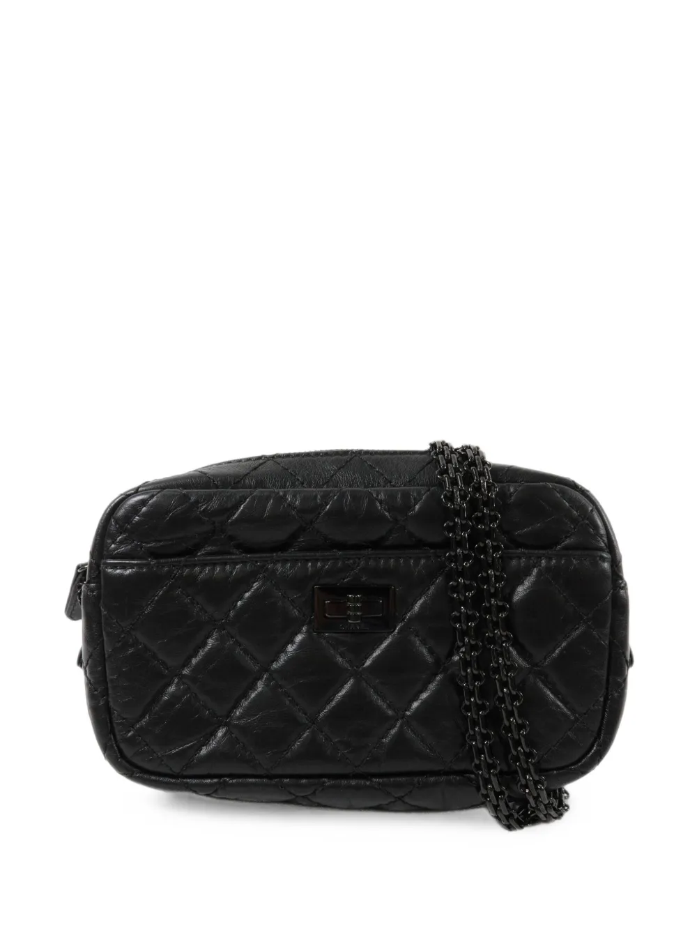 CHANEL Pre-Owned 2.55 Camera leather messenger bag - Nero