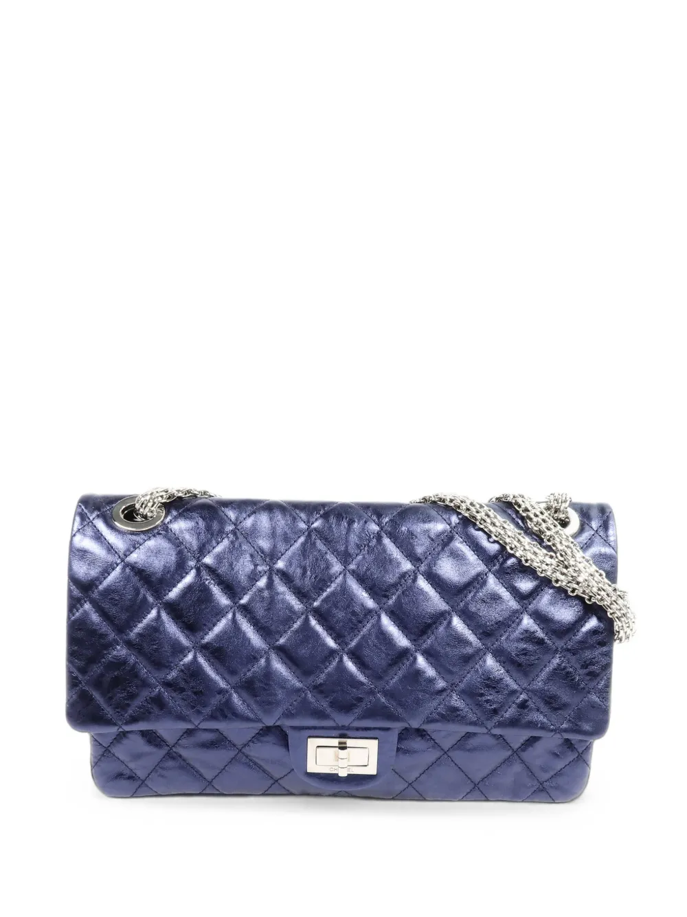 CHANEL Pre-Owned maxi quilted shoulder bag - Blue