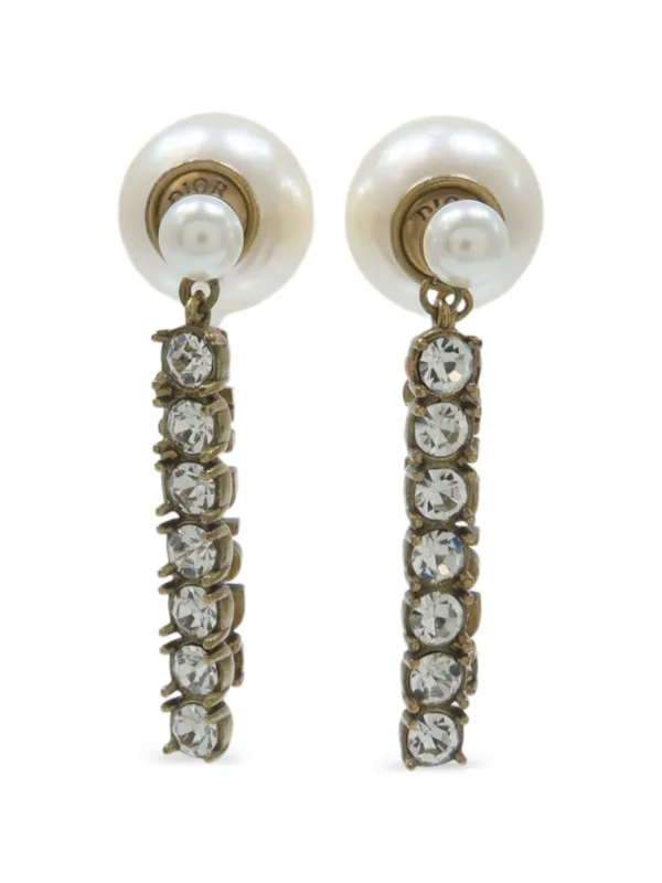 Dior Pre-owned J'adior Pearl Drop Earrings in Gold