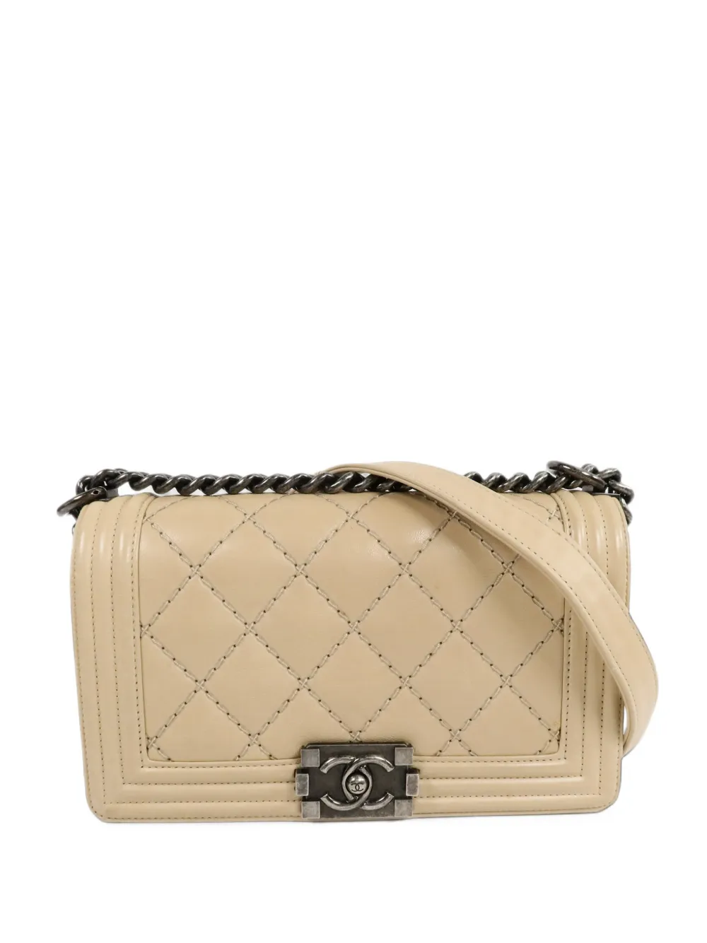 CHANEL Pre-Owned 25 CC Boy turn-lock shoulder bag - Toni neutri