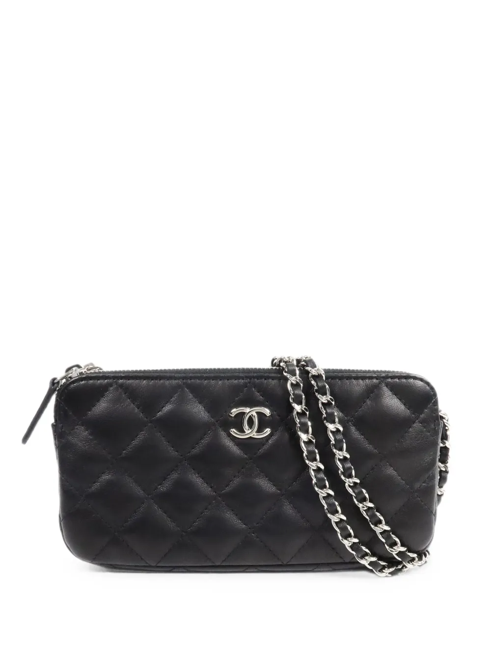 CHANEL Pre-Owned quilted leather clutch bag - Nero