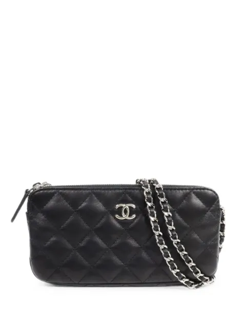 CHANEL Pre-Owned quilted leather clutch bag