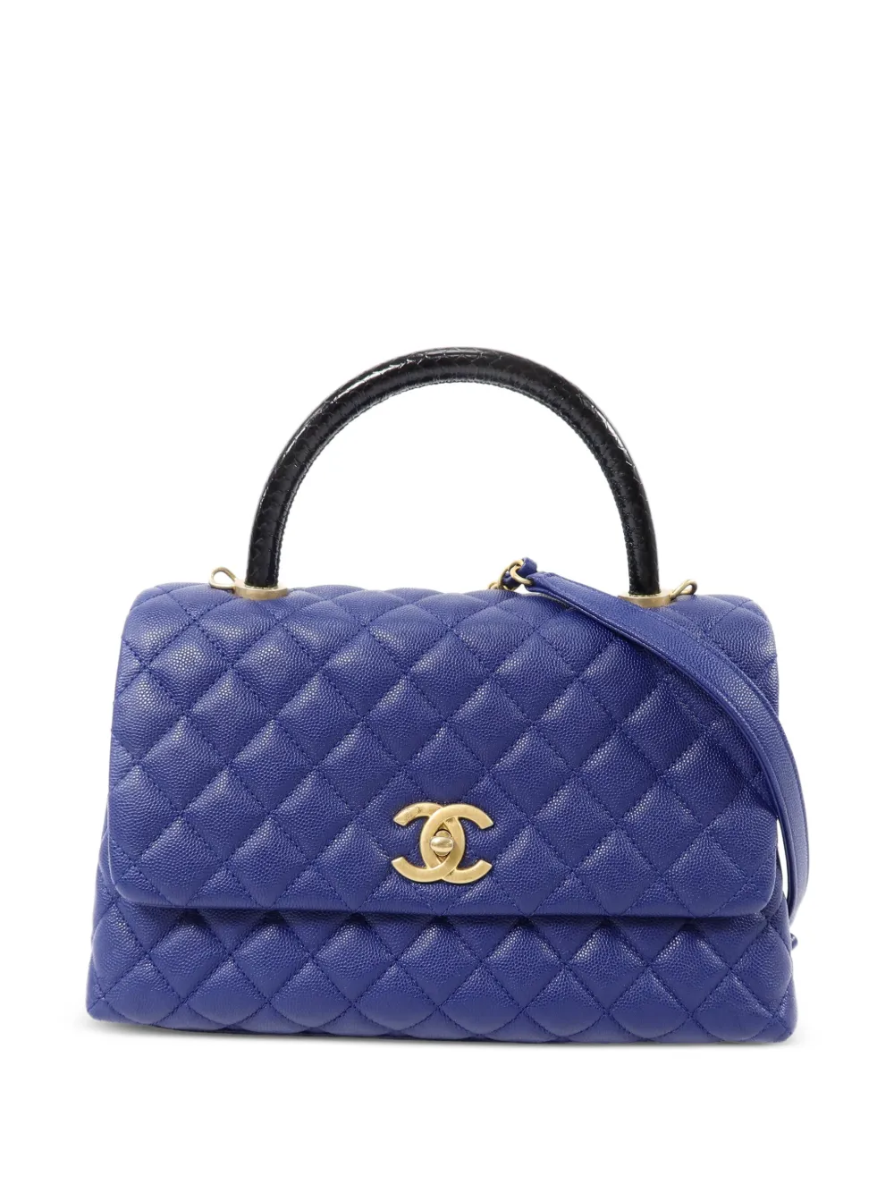 CHANEL Pre-Owned medium Coco chain strap tote bag - Blu