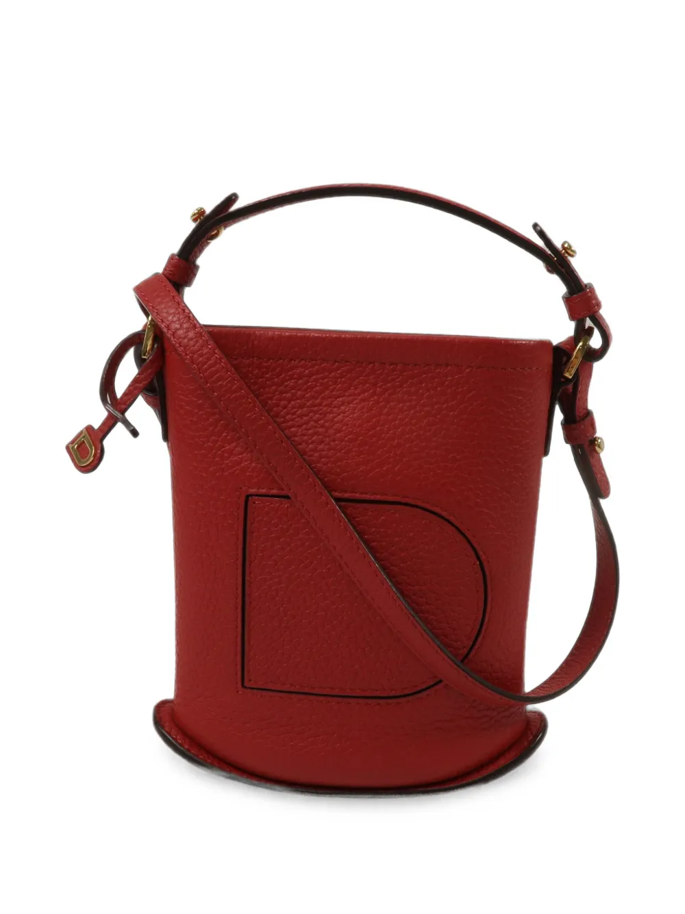 small Pin calf leather bucket bag