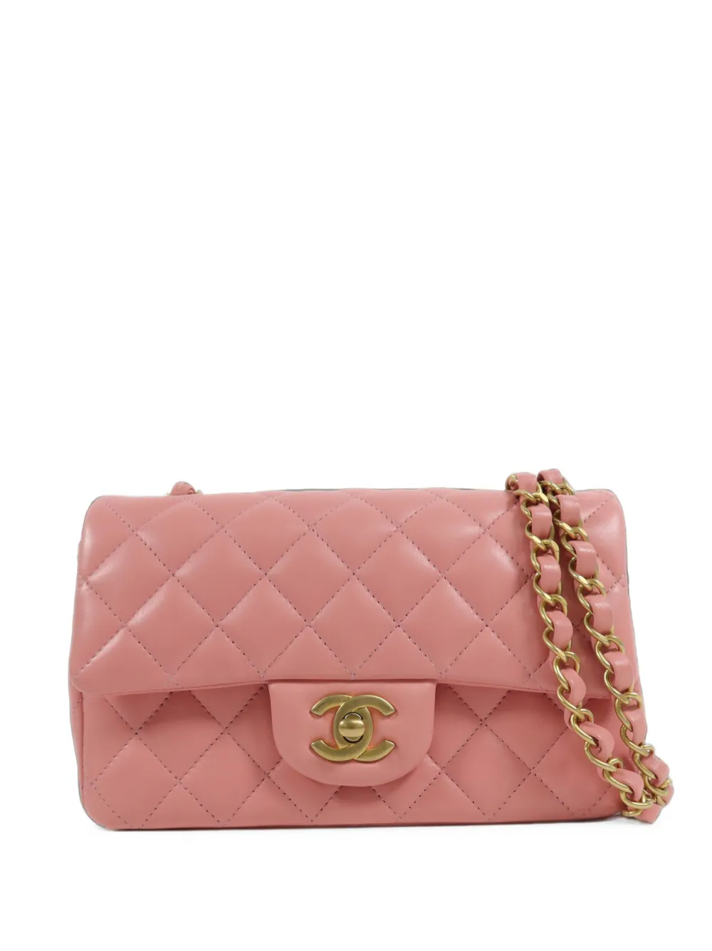 CHANEL Pre-Owned mini quilted CC turn-lock shoulder bag - Rosa