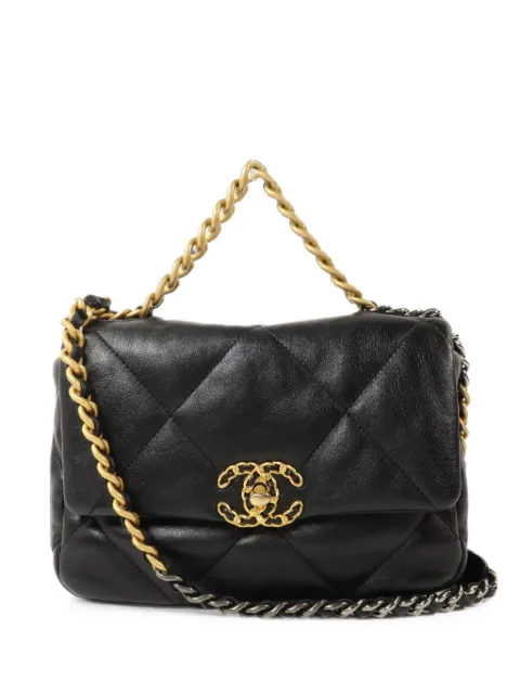 CHANEL Pre-Owned Small C19 diamond-quilted shoulder bag