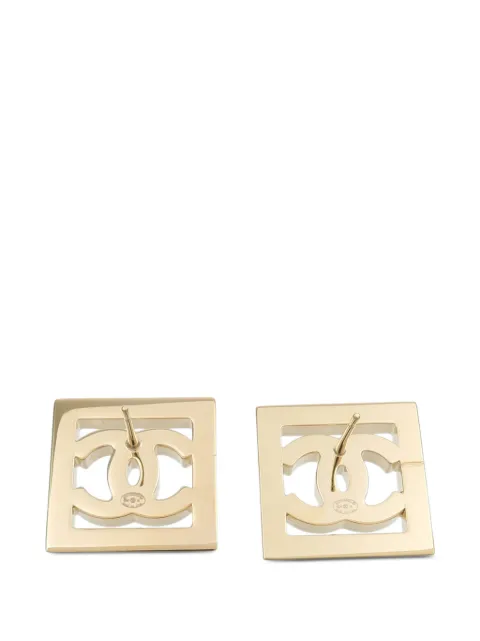 CHANEL Pre-Owned Coco Mark square earrings