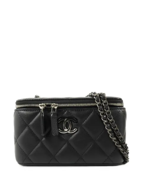 CHANEL Pre-Owned leather chain make up bag