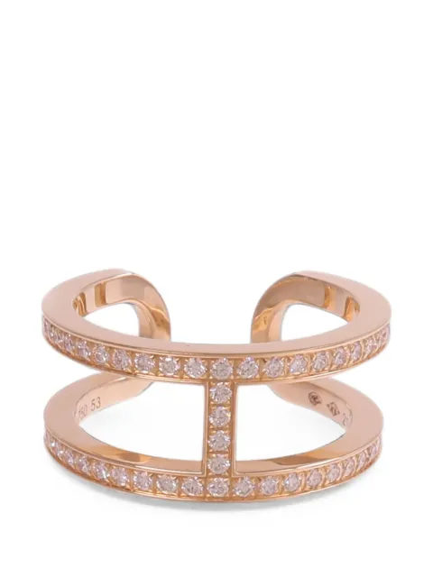 Hermès Pre-Owned bague Ever Chaîne d'Ancre ornée de diamants