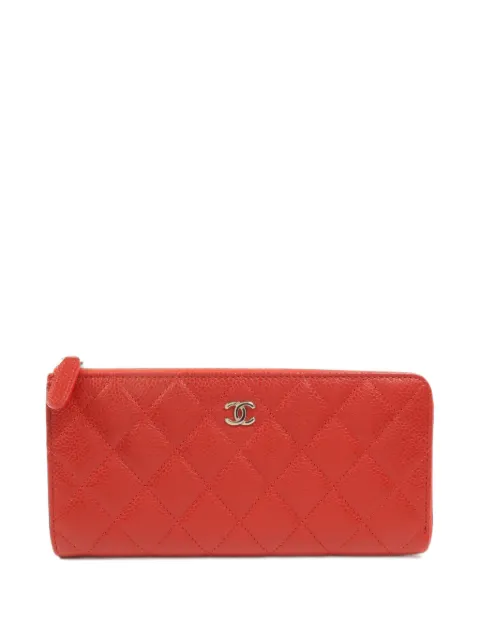 CHANEL Pre-Owned CC diamond-quilted wallet