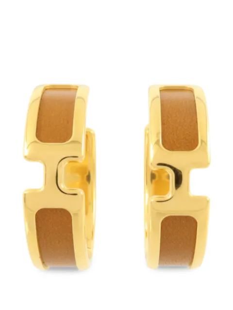 Hermès Pre-Owned Olympe leather earrings