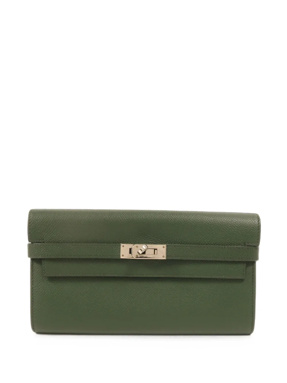 Hermès Pre-Owned Kelly leather clutch bag - Verde