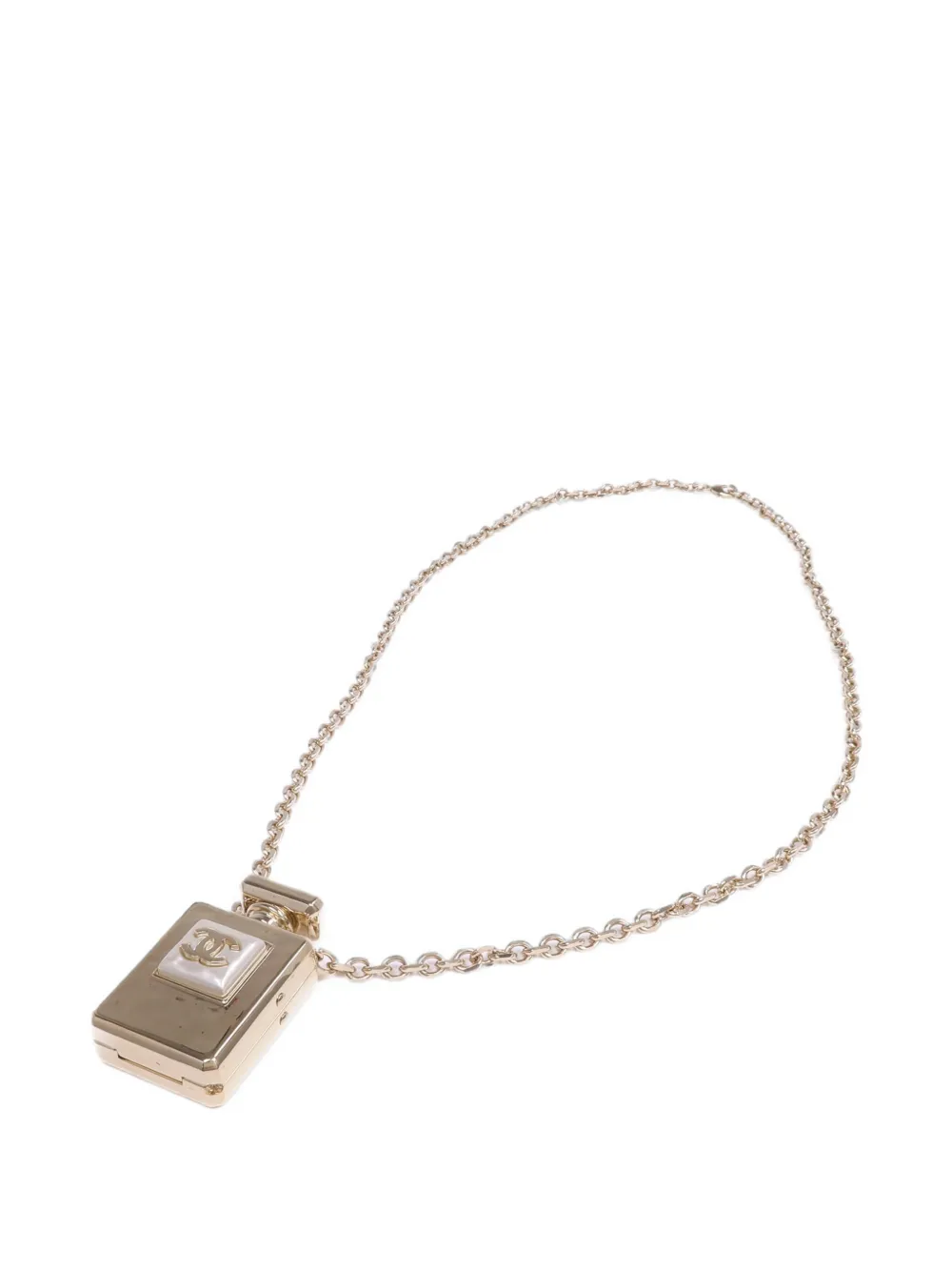 CHANEL Pre-Owned perfume bottle pendant necklace - Oro