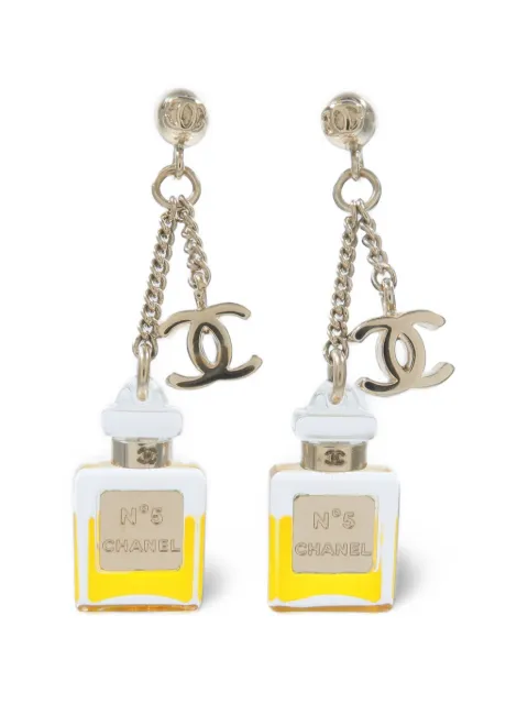 CHANEL Pre-Owned CC perfume bottle drop earrings