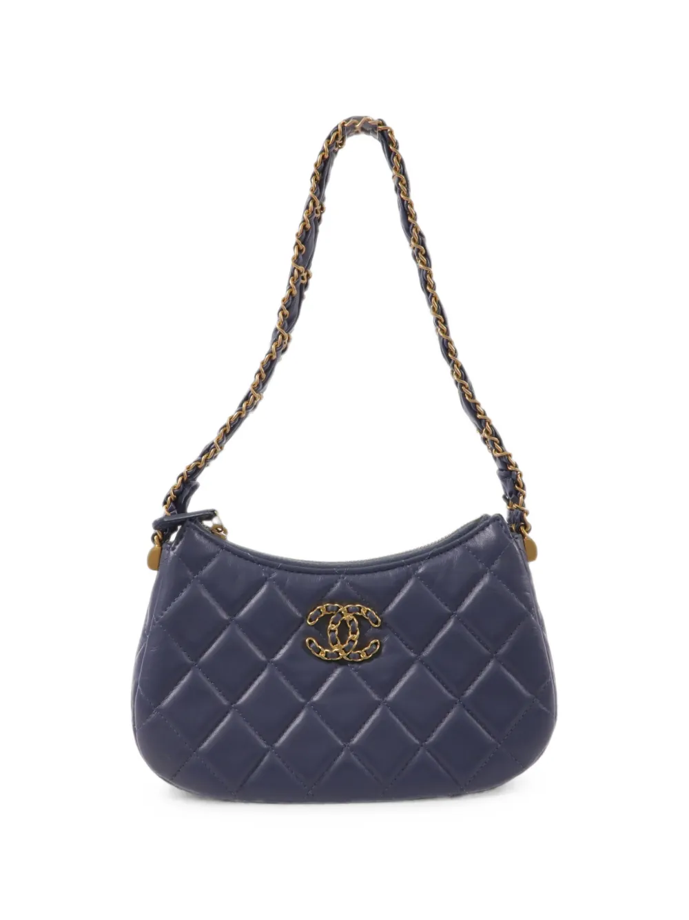 CHANEL Pre-Owned 19 Chanel quilted shoulder bag - Blu