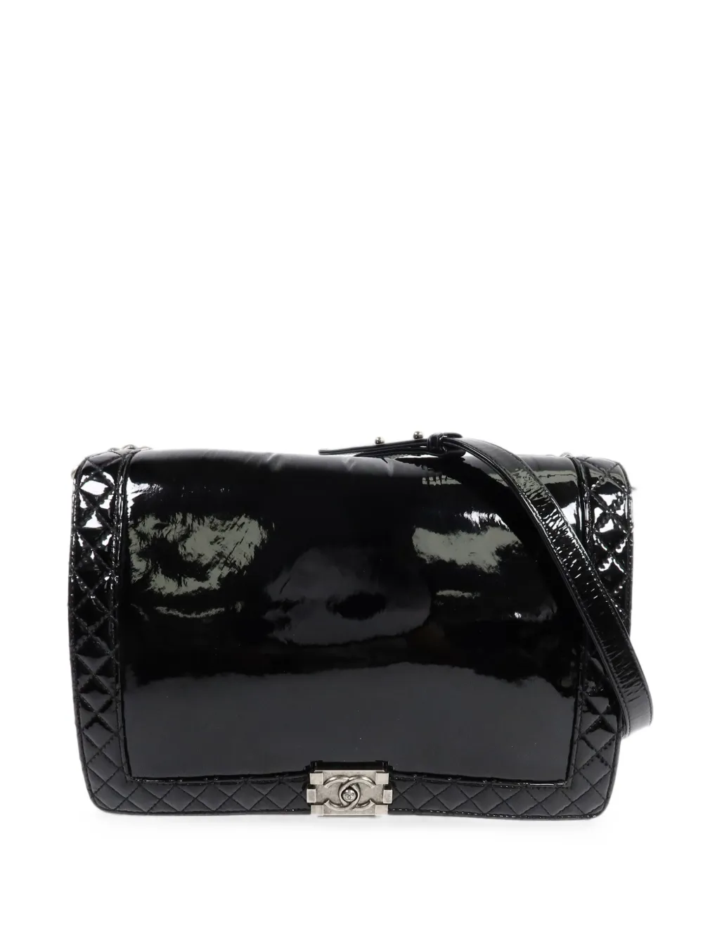 CHANEL Pre-Owned large CC Reverso Boy shoulder bag - Black