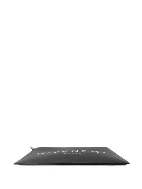 Givenchy Pre-Owned logo-print leather clutch bag