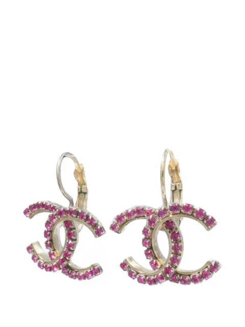 CHANEL Pre-Owned CC crystal earrings